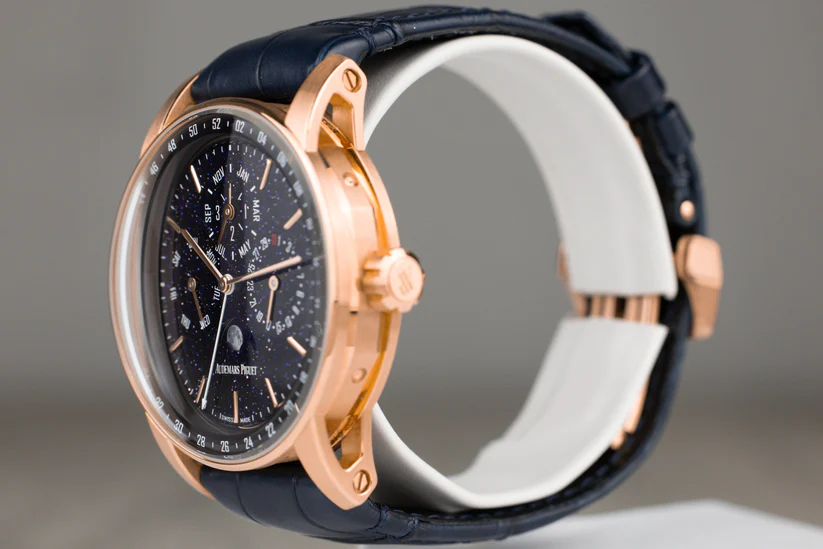 AP26394ORCode11.59PerpetualCalendarRoseGoldBlueAventurineDialgoldpinbuckle41mm-3