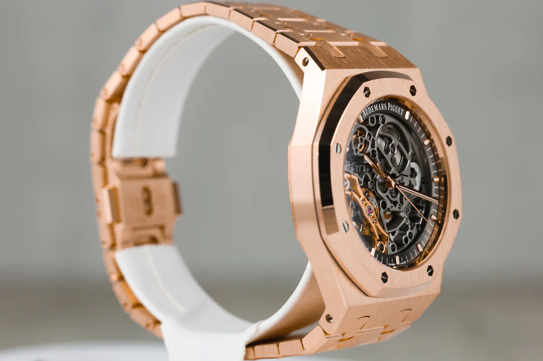 AudemarsPiguet15407ORRoyalOak41mmRoseGoldDoubleBalanceWheelOpenworkedDial-4