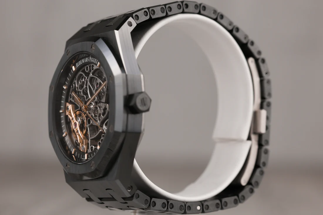 AudemarsPiguet15416CERoyalOak41mmBlackCeramicDoubleBalanceWheelOpenworkedDial-3