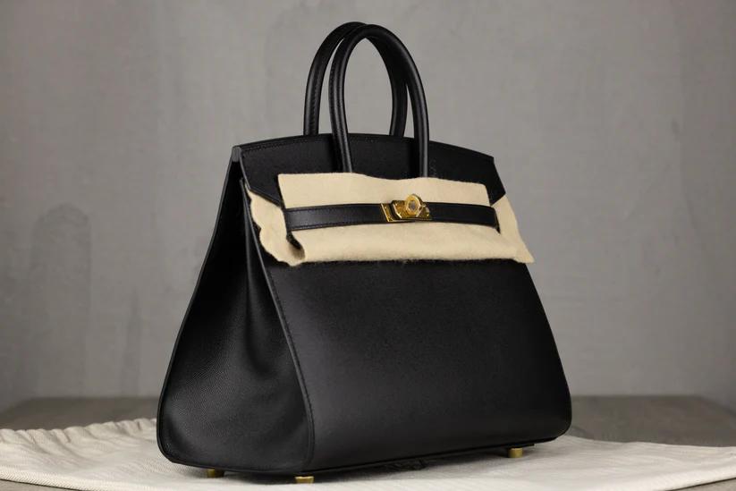 HermesB25Birkin25SellierBaginNoirEpsomLeatherwithGoldHardware-4