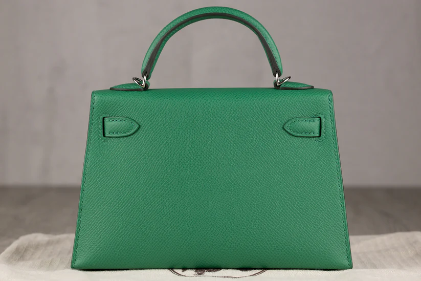 HermesK20MiniKellyII20SellierBaginVertVertigoEpsomLeatherwithPalladiumHardware-2