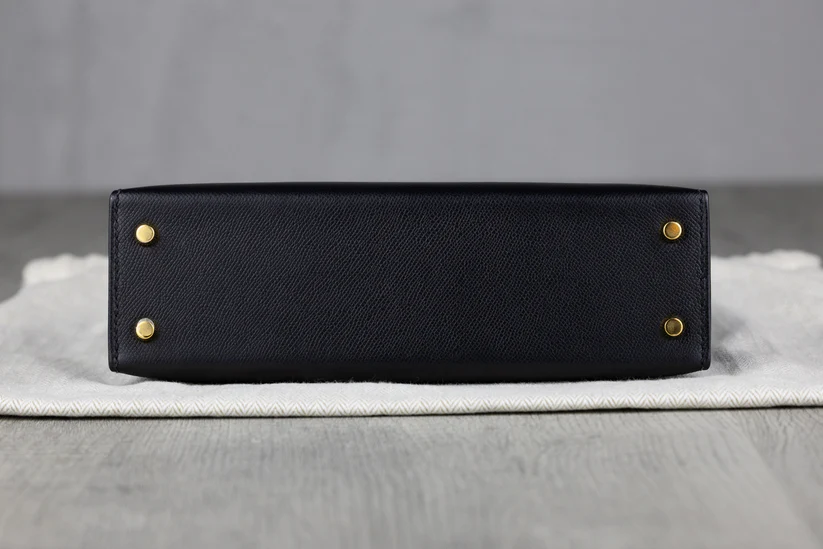 HermesK20MiniKellyII20SellierTouchBaginBlackEpsomandShinyAlligatorLeatherwithGoldHardware-5