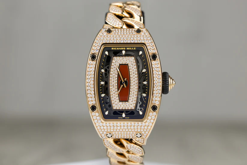 RichardMilleRM07-01Automatic29.90mmx22.00mmRoseGoldDiamondCubanLinkBraceletJasperDiamondDial2019-1