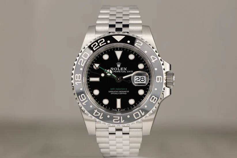 Rolex126710GRNRGMT-MasterII_BruceWayne_StainlessSteelJubileeBraceletBlackDial2024-1