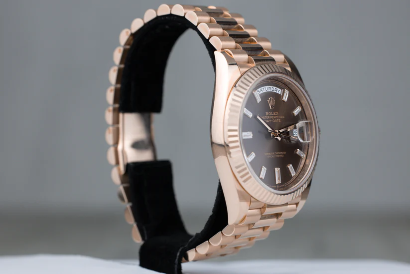 Rolex228235Day-Date40RoseGoldChocolateDiamondDial2021-4