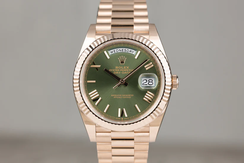 Rolex228235Day-Date40RoseGoldOliveRNDial2024-1