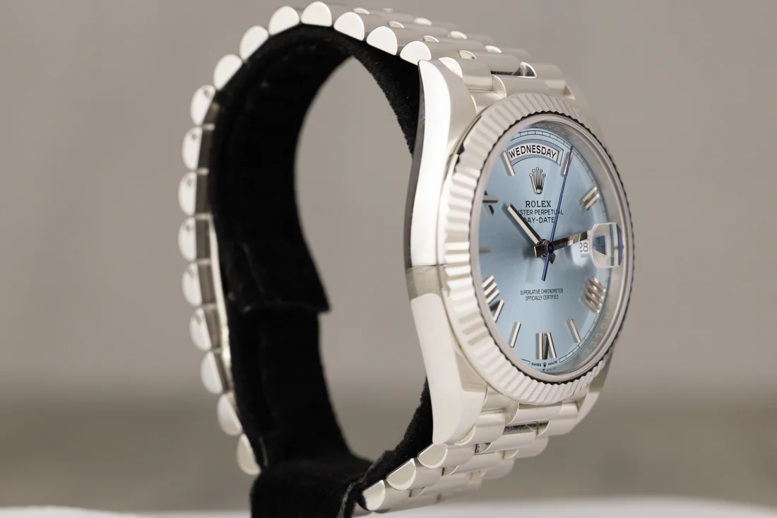 Rolex228236Day-Date40PlatinumIceBlueRomanNumeralDial2024-4