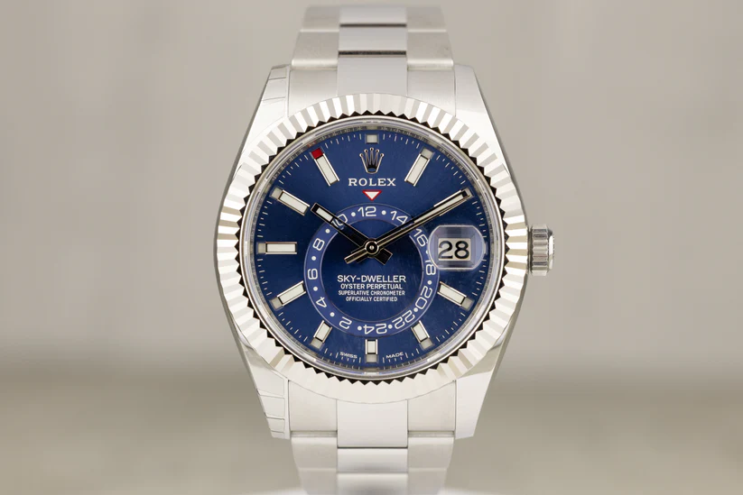Rolex326934Sky-DwellerStainlessSteelOysterBraceletBlueDialNew2018-1